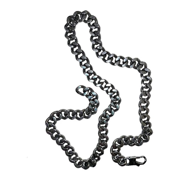 18k stainless steel made in Italy OTC Cuban Link Silver chain. - Picture 4 of 14